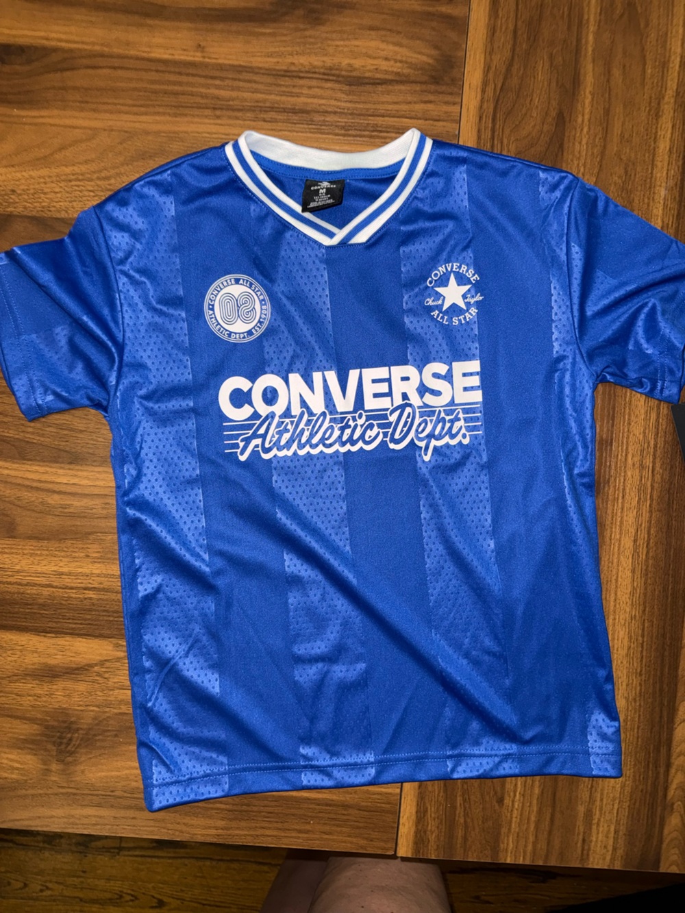 Converse Blue Athletic Dept Kids Jersey with White Logo